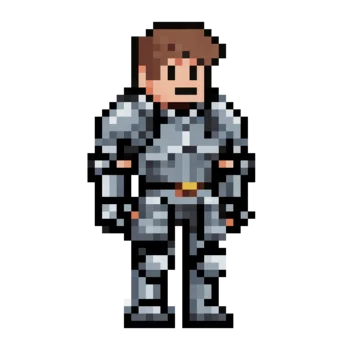 Same hero in full plate armor