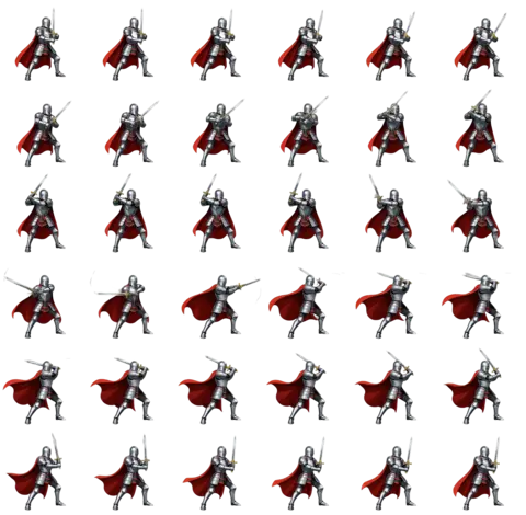 Knight attack spritesheet